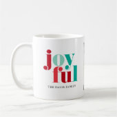 Feestelijke Rood en Groen "Vrolijk" Galerij van 3  Koffiemok (Links)