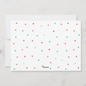 Feestelijke Rood en Groen "Vrolijk" Galerij van 5  Feestdagenkaart (Achterkant)