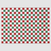 Feestelijke rood-groen geruit patroon tissuepapier (Voorkant)