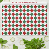 Feestelijke rood groen geruite Kerst Theedoek (Gevouwen)