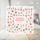 Feestelijke Rood Groene Kerst Servet