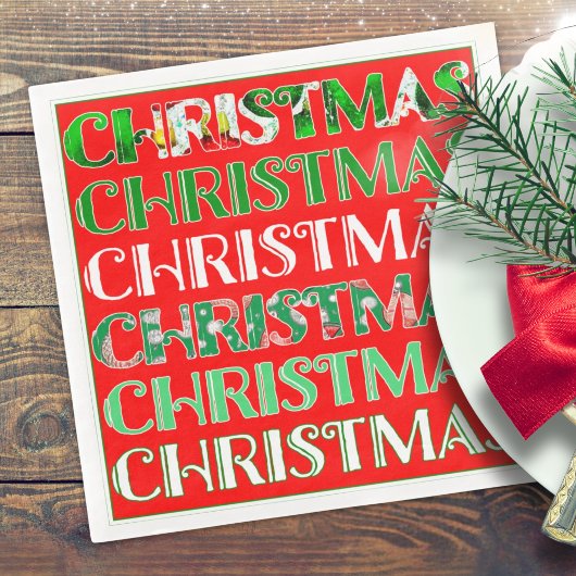 Feestelijke Rood Groene Kerst Servet