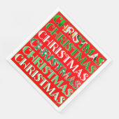 Feestelijke Rood Groene Kerst Servet (Hoek)