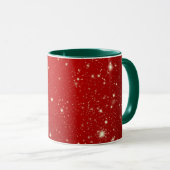 Feestelijke rood mok (Voorkant rechts)