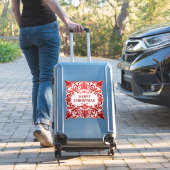 🌸 Feestelijke Rood Ornament Vakantie Sticker 🌸 (Koffer Insitu)