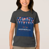 Feestelijke Rood Wit Blauw 4 juli Bunting Tri-Blend Shirt (Voorkant)