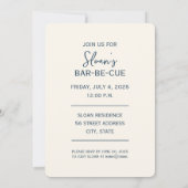 Feestelijke Rood Wit en Blauw Party Uitnodiging (Achterkant)