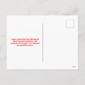 Feestelijke rood-wit illustratieve Canadese symbol Feestdagenkaart (Achterkant)