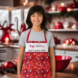 Feestelijke Rood & Wit Vakantie Schort