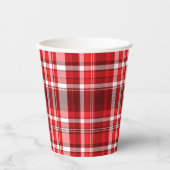 Feestelijke rood-witte ruit papieren bekers (Voorkant)