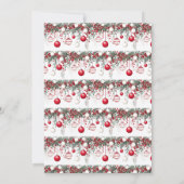 Feestelijke Rood Witte Sierbollen Kerstfeest Verja Kaart (Achterkant)