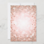 Feestelijke Roos Gouden Glitter Elegante Winterbru Kaart (Achterkant)