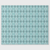 Feestelijke Royal Botanical Sky Blue Cadeaupapier (Vlak)