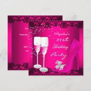 Feestelijke roze champagne hoge hak schoenen voor  kaart