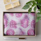 Feestelijke Roze Disco Balls Patroon Tissuepapier (Geschenk)