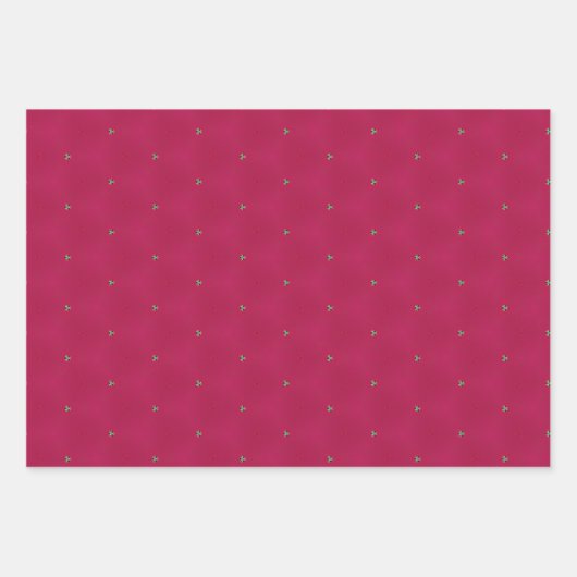 Feestelijke roze en groene levendige geometrische inpakpapier vel (Voorkant 2)