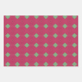 Feestelijke roze en groene levendige geometrische inpakpapier vel (Voorkant)
