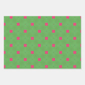 Feestelijke roze en groene levendige geometrische inpakpapier vel (Voorkant 3)