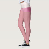 Feestelijke Roze Glitter Hart Sneeuwvlok Tights Leggings (Links)