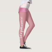Feestelijke Roze Glitter Hart Sneeuwvlok Tights Leggings (Rechts)