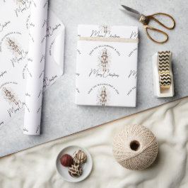Feestelijke Roze Gouden Notenkraker Kerstmis Cadeaupapier