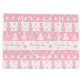 Feestelijke Roze Kerst Groot Cadeauzakje (Achterkant)