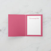 Feestelijke roze Kerstmis aanpasbare Kerstman Feestdagen Kaart (Binnen)