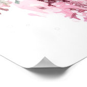 Feestelijke roze Kerstmis sneeuw vrouw Poster (Hoek)