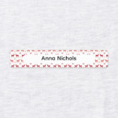 Feestelijke Roze Kerstpatroon Naamlabels Labels (Design 1)