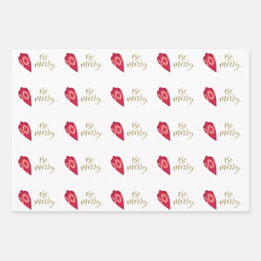 Feestelijke roze kerstversiering inpakpapier vel (Voorkant 3)