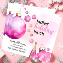 Feestelijke Roze Ornamenten Dames Kerstbrunch