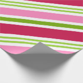 Feestelijke Roze Retro Snoep Kerst Inpakpapier (Hoek)