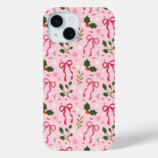 Feestelijke Roze Strik Telefoonhoes Case-Mate iPhone Case (Achterkant)