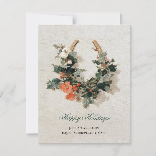 Feestelijke Ruitersport Zakelijk Zakelijk Kerstmis Feestdagenkaart (Voorkant)