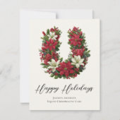 Feestelijke Ruitersport Zakelijk Zakelijk Kerstmis Feestdagenkaart (Voorkant)