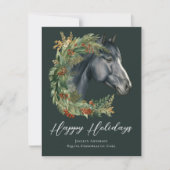 Feestelijke Ruitersport Zakelijk Zakelijk Kerstmis Feestdagenkaart (Voorkant)