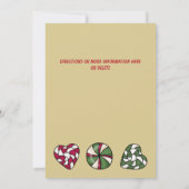 Feestelijke Rustieke Kabouter Koekjes Snoep Kerstf Kaart (Achterkant)