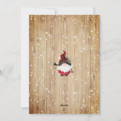 Feestelijke Rustieke Lumberjack Gnome Kerstfoto Feestdagenkaart (Achterkant)