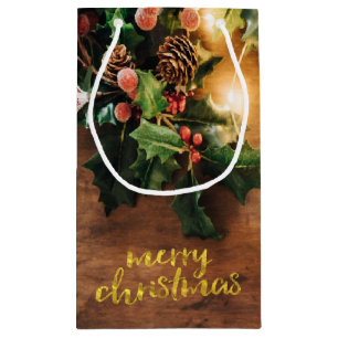 Feestelijke Rustieke Maretak,Kerstverlichting,Hout Klein Cadeauzakje