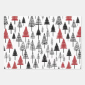 Feestelijke rustieke Scandinavische Kerstmis Inpakpapier Vel (Voorkant 3)