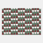 Feestelijke rustieke Scandinavische Kerstmis Inpakpapier Vel (Voorkant)