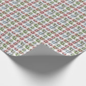 Feestelijke Rustieke Winter Gingham Cadeaupapier (Hoek)