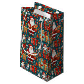 Feestelijke Santa Delight Klein Cadeauzakje (Achterkant Gekanteld)