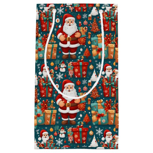 Feestelijke Santa Delight Klein Cadeauzakje (Voorkant)