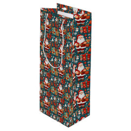 Feestelijke Santa Delight Wijn Cadeautas