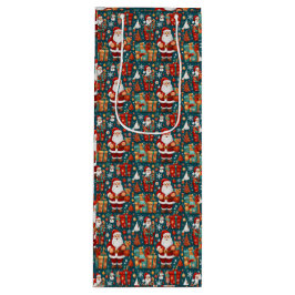 Feestelijke Santa Delight Wijn Cadeautas