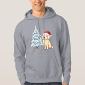 Feestelijke Santa Dog Hoodie – Gezellige Kerstmis (Voorkant)