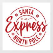 Feestelijke Santa Express Noordpool Raamsticker (Vel)