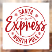 Feestelijke Santa Express Noordpool Raamsticker (Vel 2)