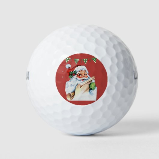 Feestelijke Santa Golf cadeau voor papa en opa Golfballen (Voorkant)